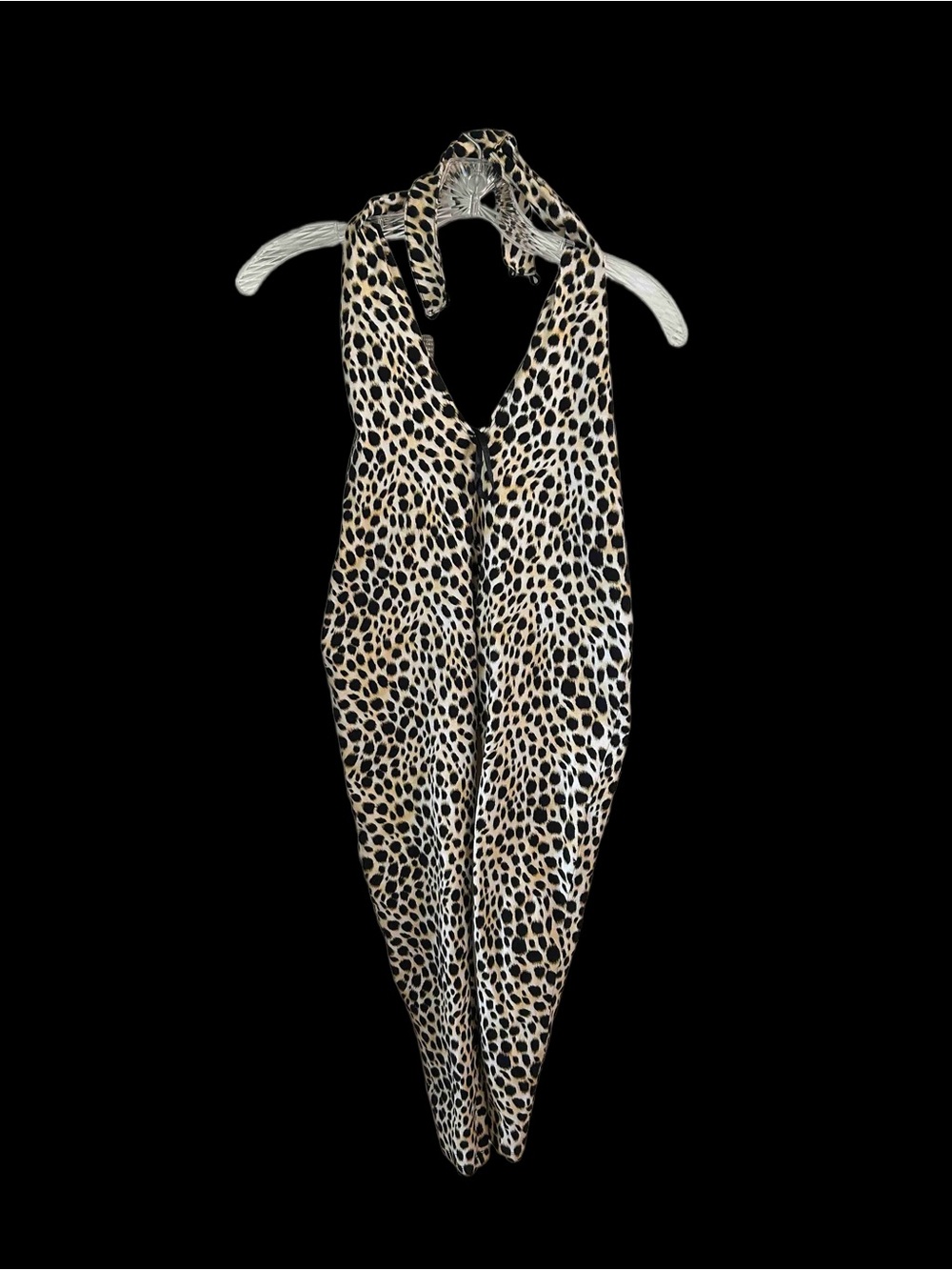 Women’s Leopard Print halter-Jumpsuit. Bodysuit style. One piece. Sz-Small  148